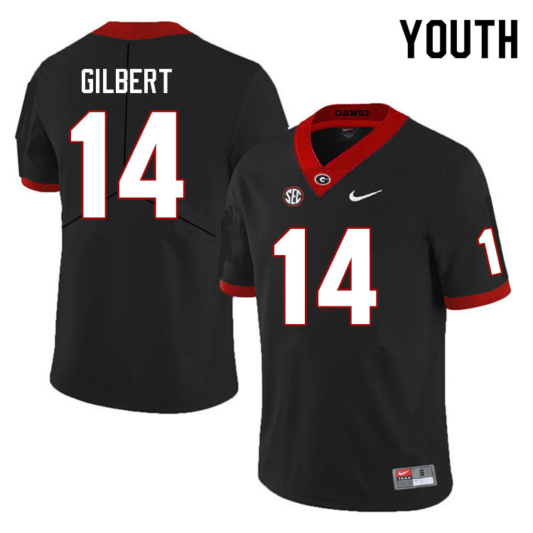 Youth #14 Arik Gilbert Georgia Bulldogs College Football Jerseys Sale-Black